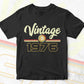 Vintage 1976 of 46th Birthday for Bitcoin Lovers Editable Vector T-shirt Design in Ai Svg Png Files