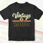 Vintage 1980 of 42nd Birthday for Bitcoin Lovers Editable Vector T-shirt Design in Ai Svg Png Files