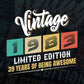 Vintage 1983 Limited Edition 39 Years of Being Awesome Birthday Editable T shirt Design Svg File