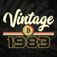 Vintage 1983 of 39th Birthday for Bitcoin Lovers Editable Vector T-shirt Design in Ai Svg Png Files