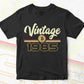 Vintage 1985 of 37th Birthday for Bitcoin Lovers Editable Vector T-shirt Design in Ai Svg Png Files