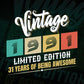 Vintage 1991 Limited Edition 31 Years of Being Awesome Birthday Editable T shirt Design Svg File