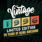 Vintage 1996 Limited Edition 26 Years of Being Awesome Birthday Editable T shirt Design Svg File
