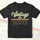 Vintage 1996 of 26th Birthday for Bitcoin Lovers Editable Vector T-shirt Design in Ai Svg Png Files