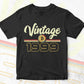 Vintage 1999 of 23rd Birthday for Bitcoin Lovers Editable Vector T-shirt Design in Ai Svg Png Files