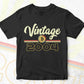 Vintage 2004 of 18th Birthday for Bitcoin Lovers Editable Vector T-shirt Design in Ai Svg Png Files