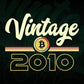 Vintage 2010 of 12th Birthday for Bitcoin Lovers Editable Vector T-shirt Design in Ai Svg Png Files