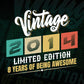 Vintage 2014 Limited Edition 8 Years of Being Awesome Birthday Editable T shirt Design Svg File
