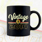 Vintage 2014 of 8th Birthday for Bitcoin Lovers Editable Vector T-shirt Design in Ai Svg Png Files