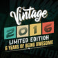 Vintage 2016 Limited Edition 6 Years of Being Awesome Birthday Editable T shirt Design Svg File