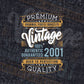Vintage 21st Birthday 2001 Aged To Perfection Editable Vector T shirt Design Svg Png files