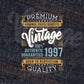 Vintage 25th Birthday 1997 Aged To Perfection Editable Vector T shirt Design Svg Png files