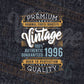 Vintage 26th Birthday 1996 Aged To Perfection Editable Vector T shirt Design Svg Png files