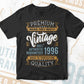 Vintage 26th Birthday 1996 Aged To Perfection Editable Vector T shirt Design Svg Png files