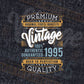 Vintage 27th Birthday 1995 Aged To Perfection Editable Vector T shirt Design Svg Png files