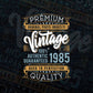 Vintage 37th Birthday 1985 Aged To Perfection Editable Vector T shirt Design Svg Png files