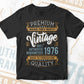 Vintage 46th Birthday 1976 Aged To Perfection Editable Vector T shirt Design Svg Png files