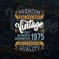 Vintage 47th Birthday 1975 Aged To Perfection Editable Vector T shirt Design Svg Png files