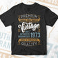 Vintage 49th Birthday 1973 Aged To Perfection Editable Vector T shirt Design Svg Png files