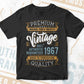 Vintage 55th Birthday 1967 Aged To Perfection Editable Vector T shirt Design Svg Png files