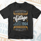 Vintage 58th Birthday 1964 Aged To Perfection Editable Vector T shirt Design Svg Png files