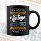 Vintage 59th Birthday 1963 Aged To Perfection Editable Vector T shirt Design Svg Png files