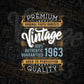 Vintage 59th Birthday 1963 Aged To Perfection Editable Vector T shirt Design Svg Png files