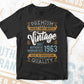 Vintage 59th Birthday 1963 Aged To Perfection Editable Vector T shirt Design Svg Png files