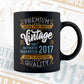 Vintage 5th Birthday 2017 Aged To Perfection Editable Vector T shirt Design Svg Png files