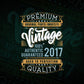 Vintage 5th Birthday 2017 Aged To Perfection Editable Vector T shirt Design Svg Png files