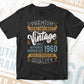 Vintage 62nd Birthday 1960 Aged To Perfection Editable Vector T shirt Design Svg Png files