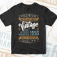 Vintage 66th Birthday 1956 Aged To Perfection Editable Vector T shirt Design Svg Png files