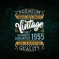 Vintage 67th Birthday 1955 Aged To Perfection Editable Vector T shirt Design Svg Png files