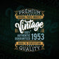 Vintage 69th Birthday 1953 Aged To Perfection Editable Vector T shirt Design Svg Png files