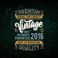 Vintage 6th Birthday 2016 Aged To Perfection Editable Vector T shirt Design Svg Png files