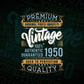 Vintage 72nd Birthday 1950 Aged To Perfection Editable Vector T shirt Design Svg Png files