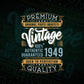 Vintage 73rd Birthday 1949 Aged To Perfection Editable Vector T shirt Design Svg Png files