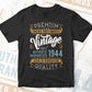 Vintage 78 Birthday 1944 Aged To Perfection Editable Vector T shirt Design Svg Png files