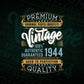 Vintage 78 Birthday 1944 Aged To Perfection Editable Vector T shirt Design Svg Png files
