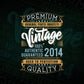 Vintage 8th Birthday 2014 Aged To Perfection Editable Vector T shirt Design Svg Png files