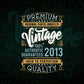 Vintage 9th Birthday 2013 Aged To Perfection Editable Vector T shirt Design Svg Png files