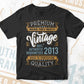 Vintage 9th Birthday 2013 Aged To Perfection Editable Vector T shirt Design Svg Png files