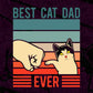 Vintage Best Cat Dad Ever Editable T-Shirt Design in Ai PNG SVG Cutting Printable Files