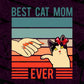 Vintage Best Cat Mom Ever Editable T-Shirt Design in Ai PNG SVG Cutting Printable Files