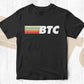 Vintage BTC Crypto Currency Bitcoin Editable Vector T-shirt Design in Ai Svg Png Printable Files