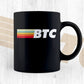 Vintage BTC Crypto Currency Bitcoin Editable Vector T-shirt Design in Ai Svg Png Printable Files