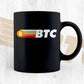 Vintage BTC Crypto Currency with Bitcoin Logo Editable Vector T-shirt Design in Ai Svg Png Printable Files