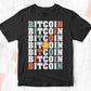Vintage Crypto Bitcoin Typography Editable Vector T-shirt Design in Ai Svg Files