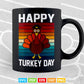 Vintage Happy Turkey Day Thanksgiving Day Boys Girls Kids Svg Png Cut Files.