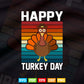 Vintage Happy Turkey Day Thanksgiving Day Boys Girls Kids Svg Png Cut Files.